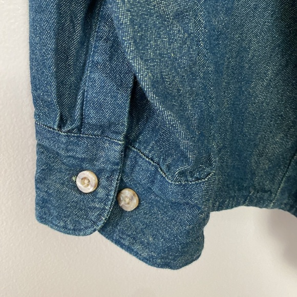 Dickies Denim Shirt Long Sleeve Button Down Cotton Size 3XL - Picture 7 of 10